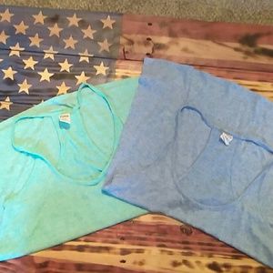 Pink razor back tanks x2